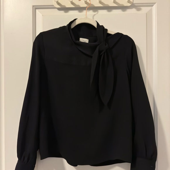 Aritzia Wilfred trapeze blouse BLACK size XS - Picture 2 of 4